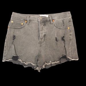 EUC Jessica Simpson Gray Denim Cut Offs Size 29